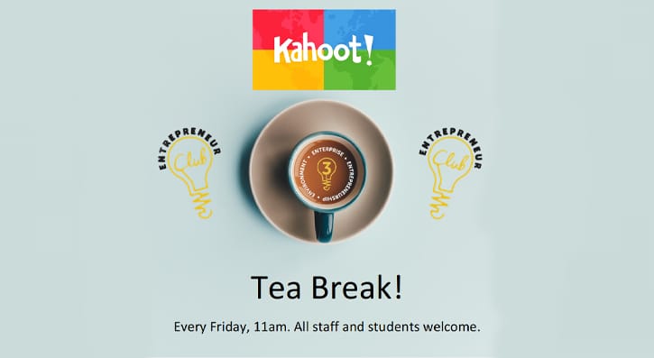 Join us on Friday for the Kahoot quiz at 11am for some fun with your friends and colleagues! 